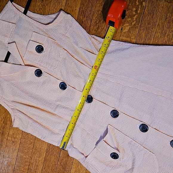 Peachy Pink Striped 50s Dress - Picture 10 of 13